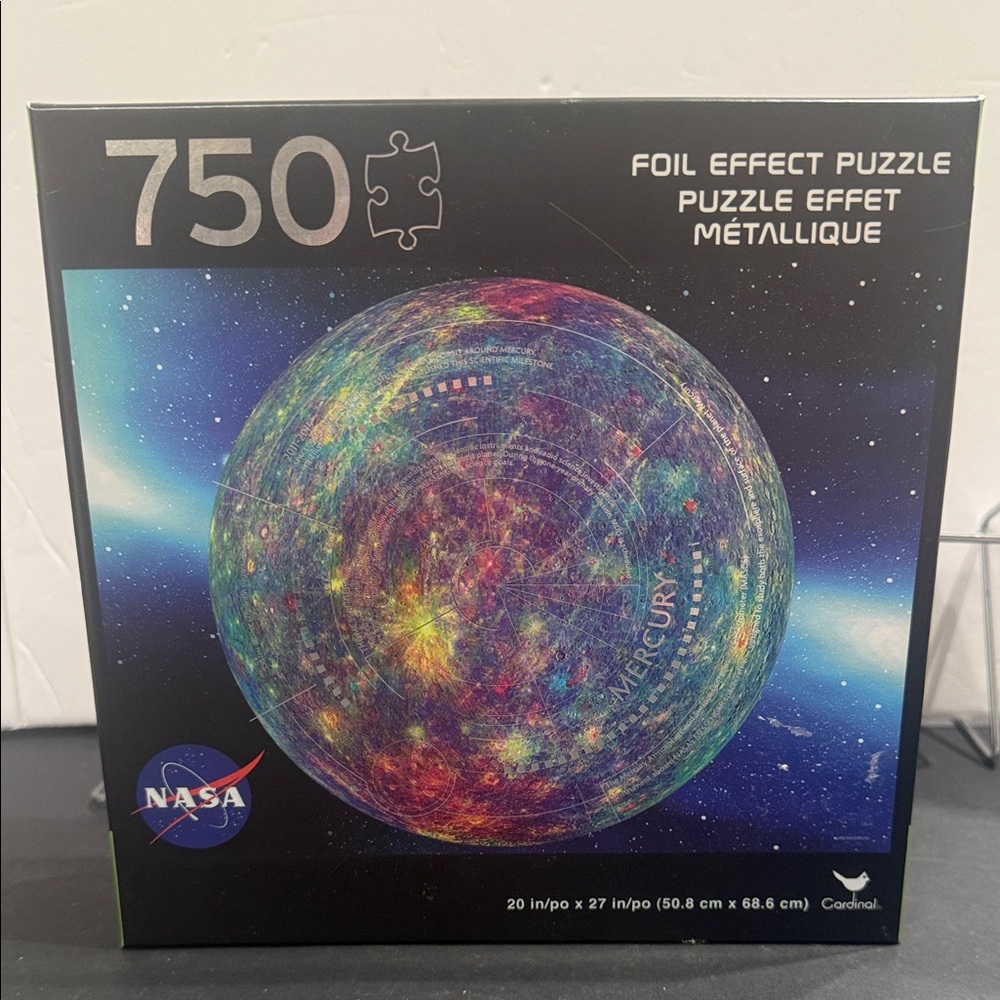 NASA Mercury 750 Piece Foil Effect Reflective Jigsaw Puzzle Mercury SALE🔴3/$25!